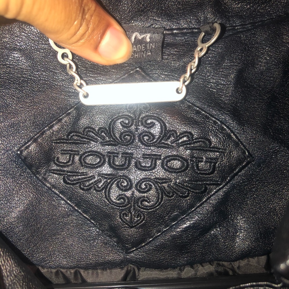 Jou Jou Faux Leather Moto Jacket - Picture 3 of 4
